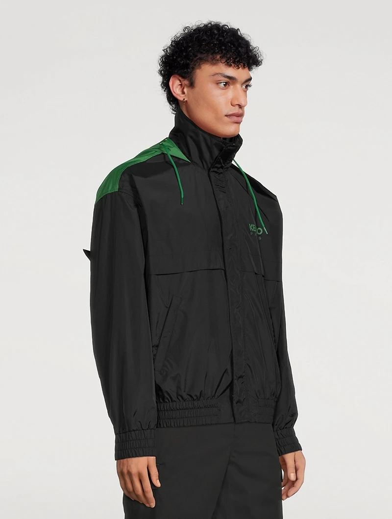 Windbreaker Jacket With Hood