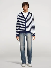 Cotton And Wool Cardigan Striped Print
