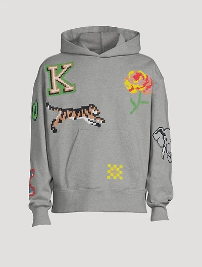 Oversized Hoodie With Pixel Logo