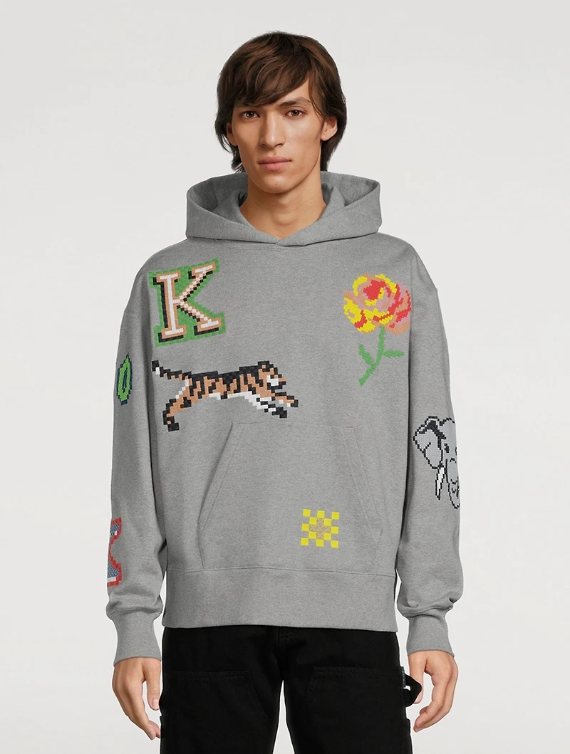 Oversized Hoodie With Pixel Logo