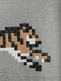 Oversized Hoodie With Pixel Logo