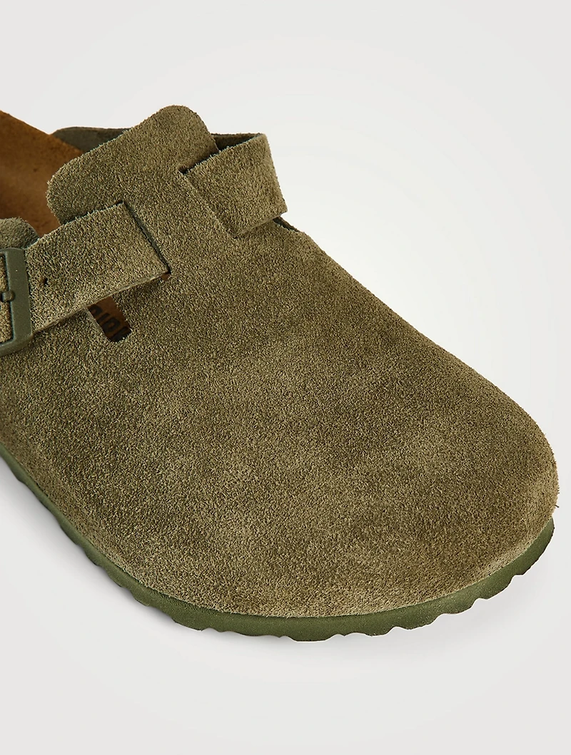 Boston Suede Leather Clogs
