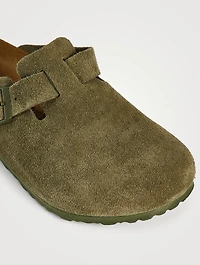 Boston Suede Leather Clogs