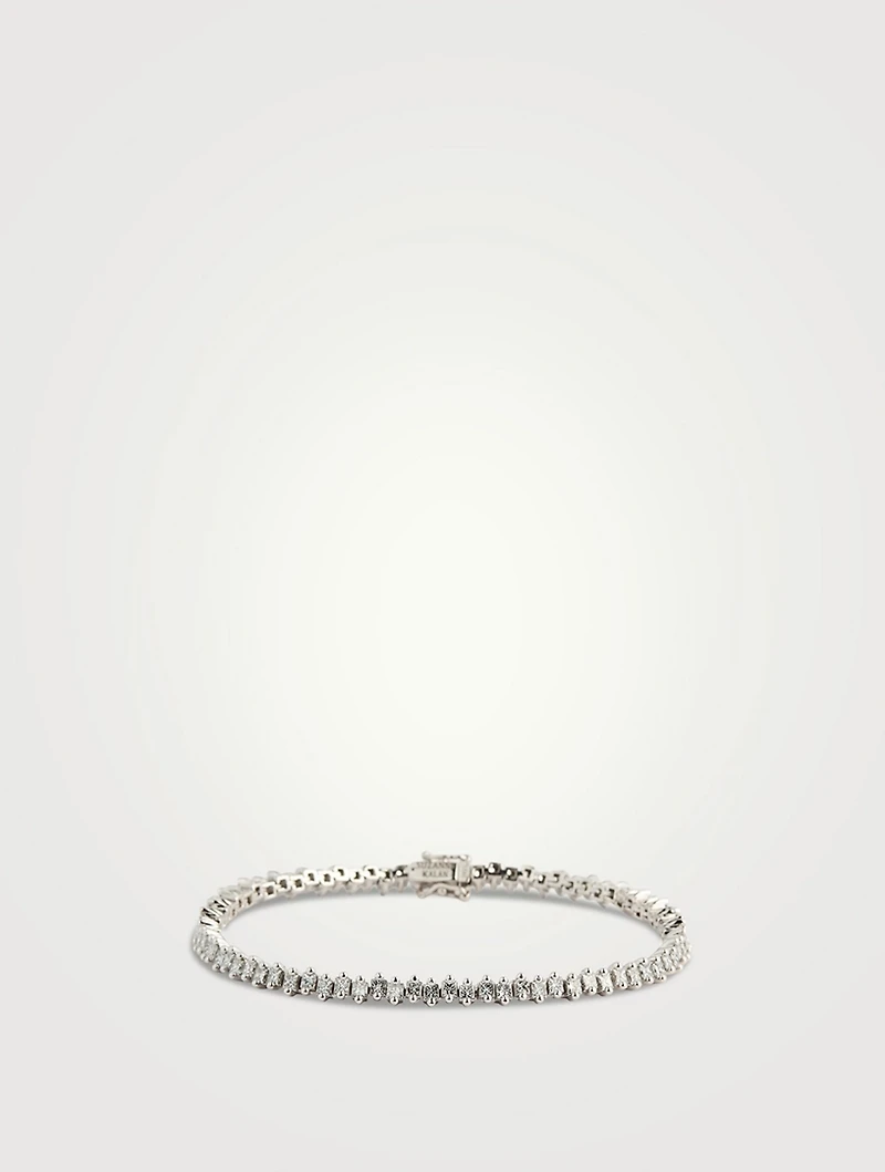 18K White Gold Diamond Tennis Bracelet