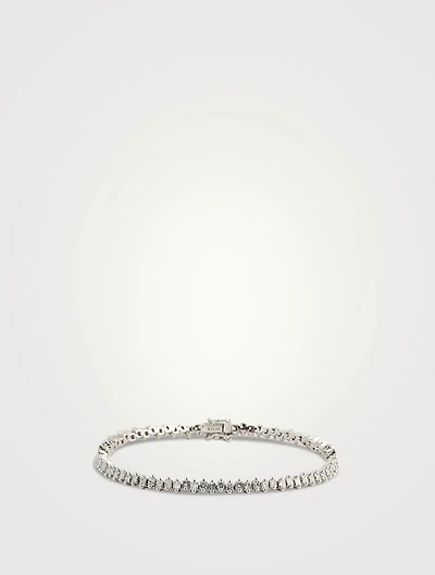 18K White Gold Diamond Tennis Bracelet