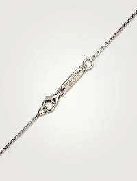 Small Fireworks 18K White Gold Butterfly Necklace With Diamonds