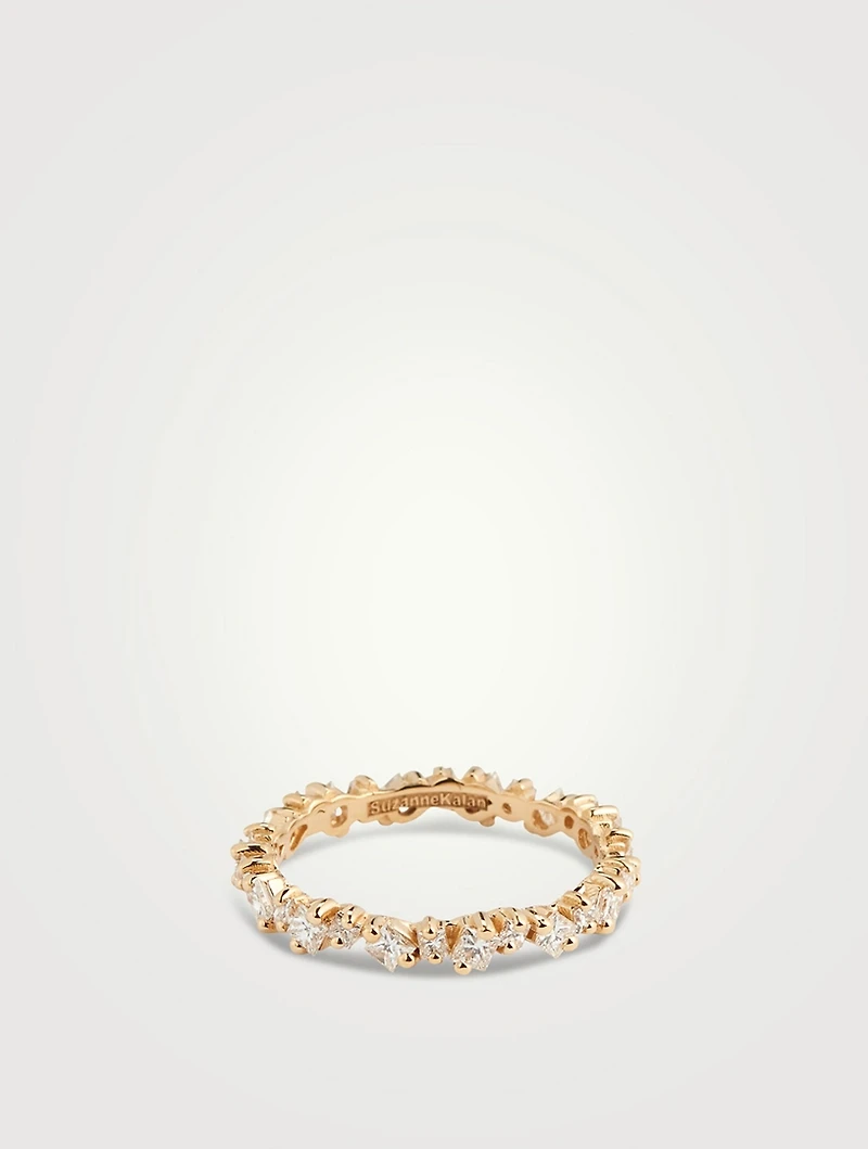 Thin 18K Gold Eternity Band