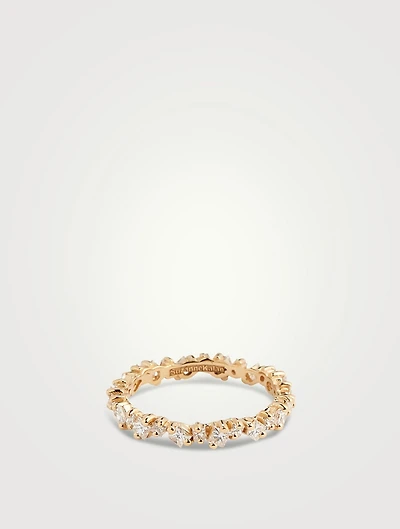 Thin 18K Gold Eternity Band