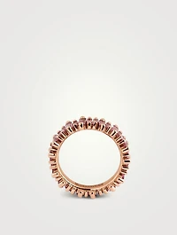 18K Rose Gold Eternity Band With Pink Sapphire