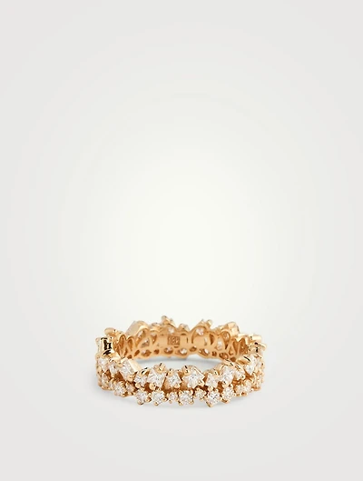 18K Gold Double Eternity Band