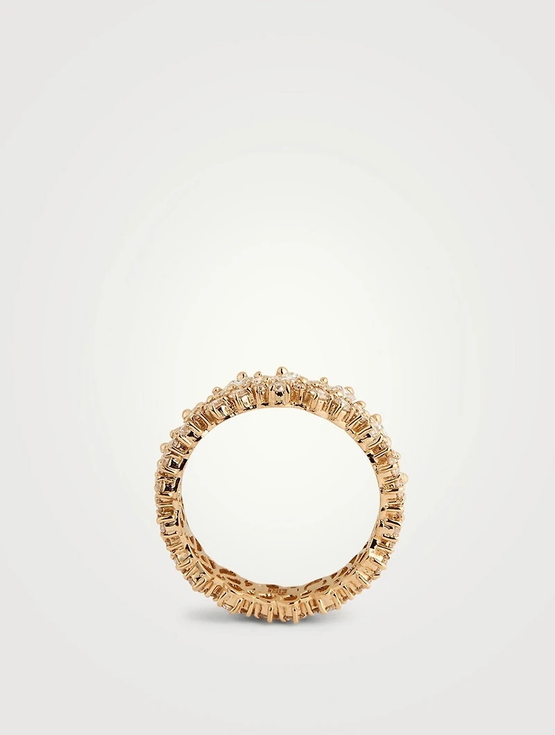 18K Gold Double Eternity Band