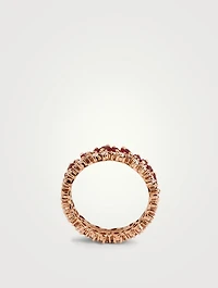 18K Rose Gold Double Eternity Band