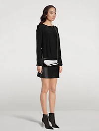 Emmie Patent Leather Clutch