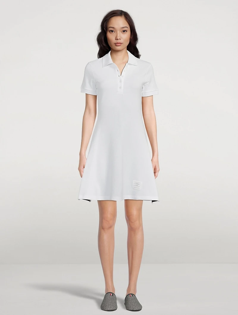 Flared Polo Mini Dress