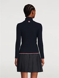 Wide-Rib Cashmere Turtleneck