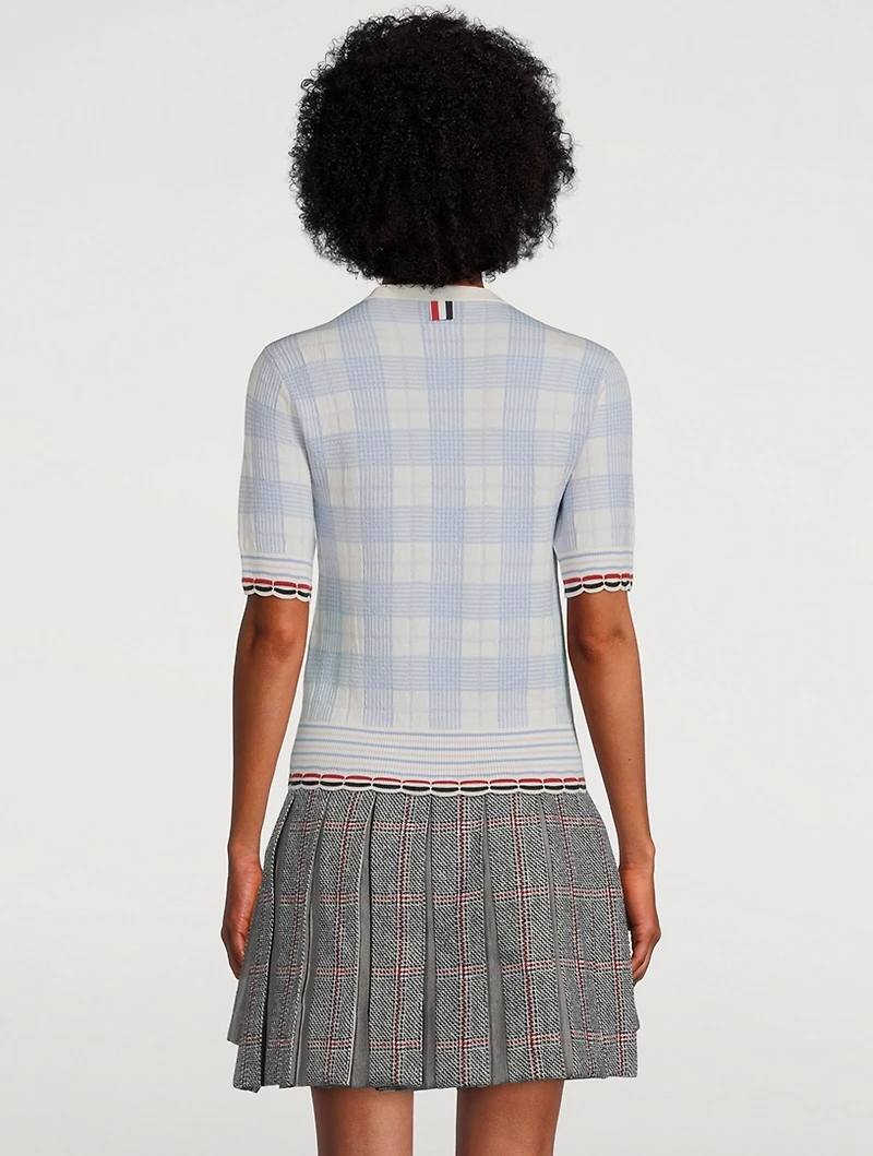 Hairline Check Merino Wool Sweater