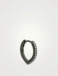 Antifer 18K Black Gold Hoop Earring With Diamonds