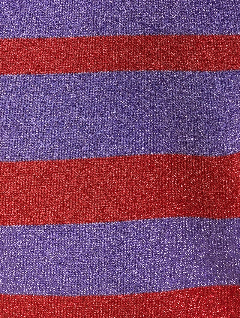 Lurex Striped Long Dress