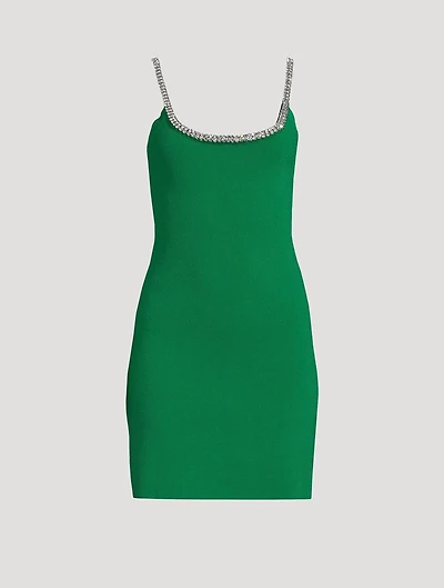 Embellished Knit Mini Dress