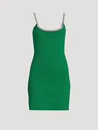 Embellished Knit Mini Dress