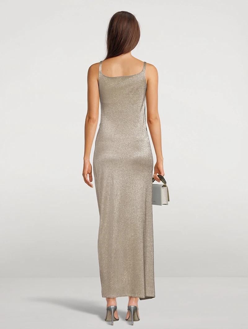 Lurex Jersey Dress With Studs