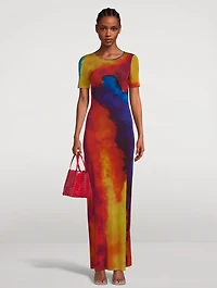 Maxi Dress Multicolour Print