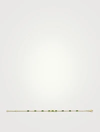 Link To Love 18K Gold Bracelet With Green Tourmaline