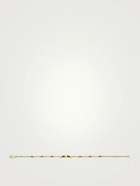 Link To Love 18K Gold Bracelet With Green Tourmaline