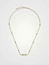 Gucci Link To Love 18K Gold Necklace With Green Tourmaline