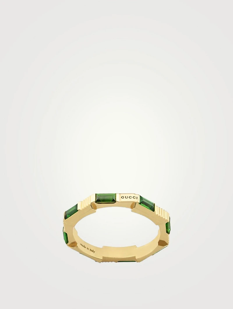 Link To Love 18K Gold Ring With Green Tourmaline