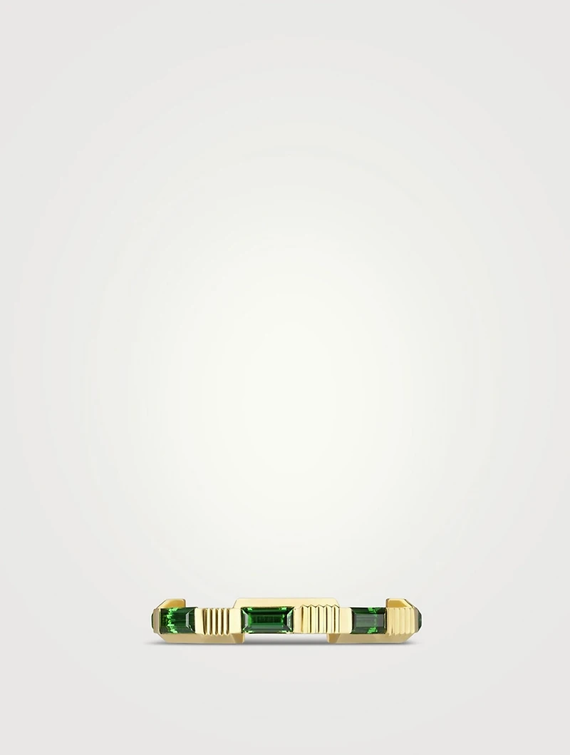 Link To Love 18K Gold Ring With Green Tourmaline