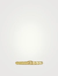 Ouroboros 18K Gold Ring With Emerald