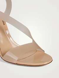 Metropolis PVC And Leather Slingback Sandals