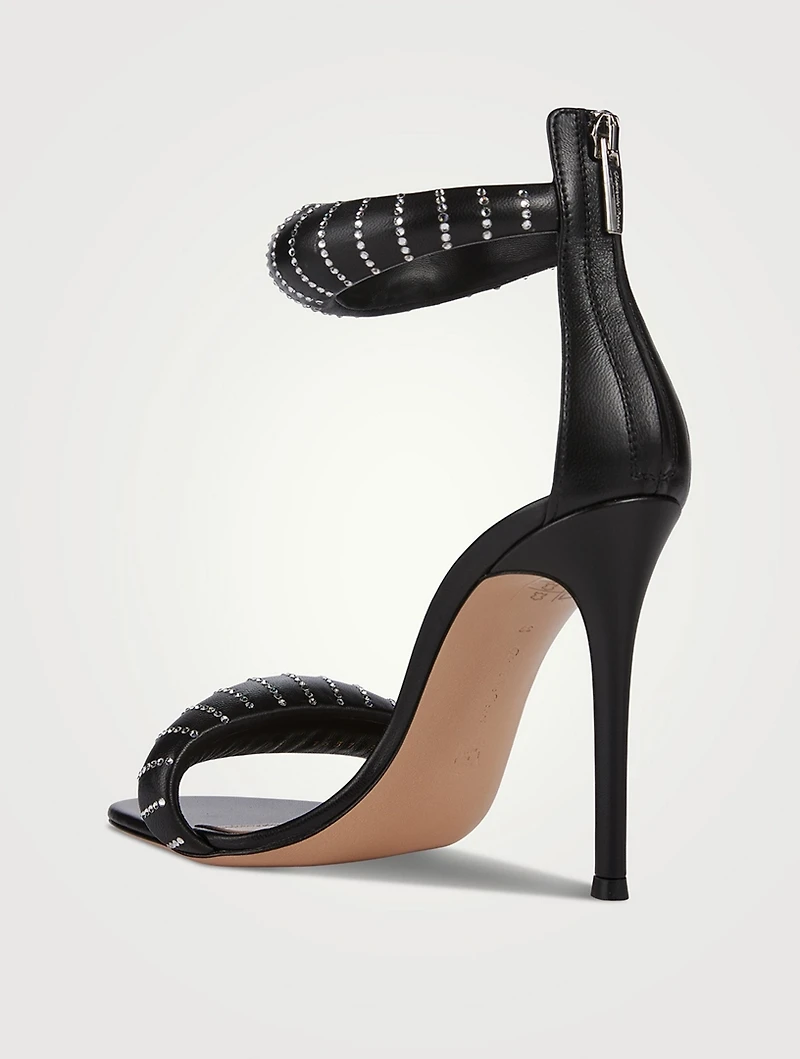 Bijoux Crystal Leather Sandals