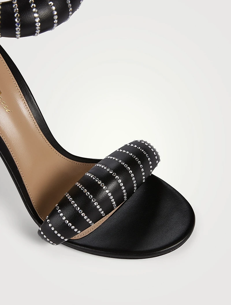 Bijoux Crystal Leather Sandals