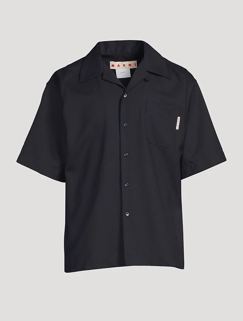 Tropical Wool Bowling Shirt
