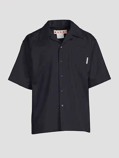 Tropical Wool Bowling Shirt