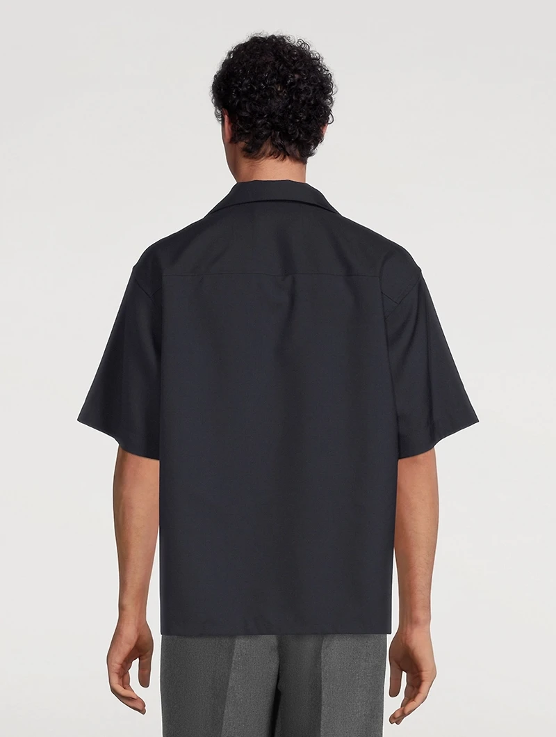Tropical Wool Bowling Shirt