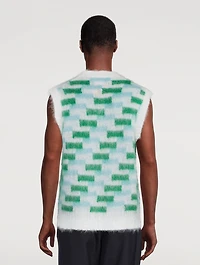 Mohair Sweater Vest With Inlays