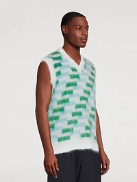 Mohair Sweater Vest With Inlays