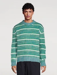 Mohair-Blend Striped Sweater