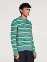 Mohair-Blend Striped Sweater