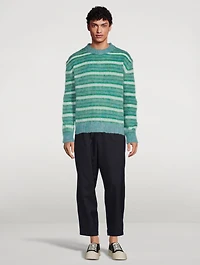 Mohair-Blend Striped Sweater