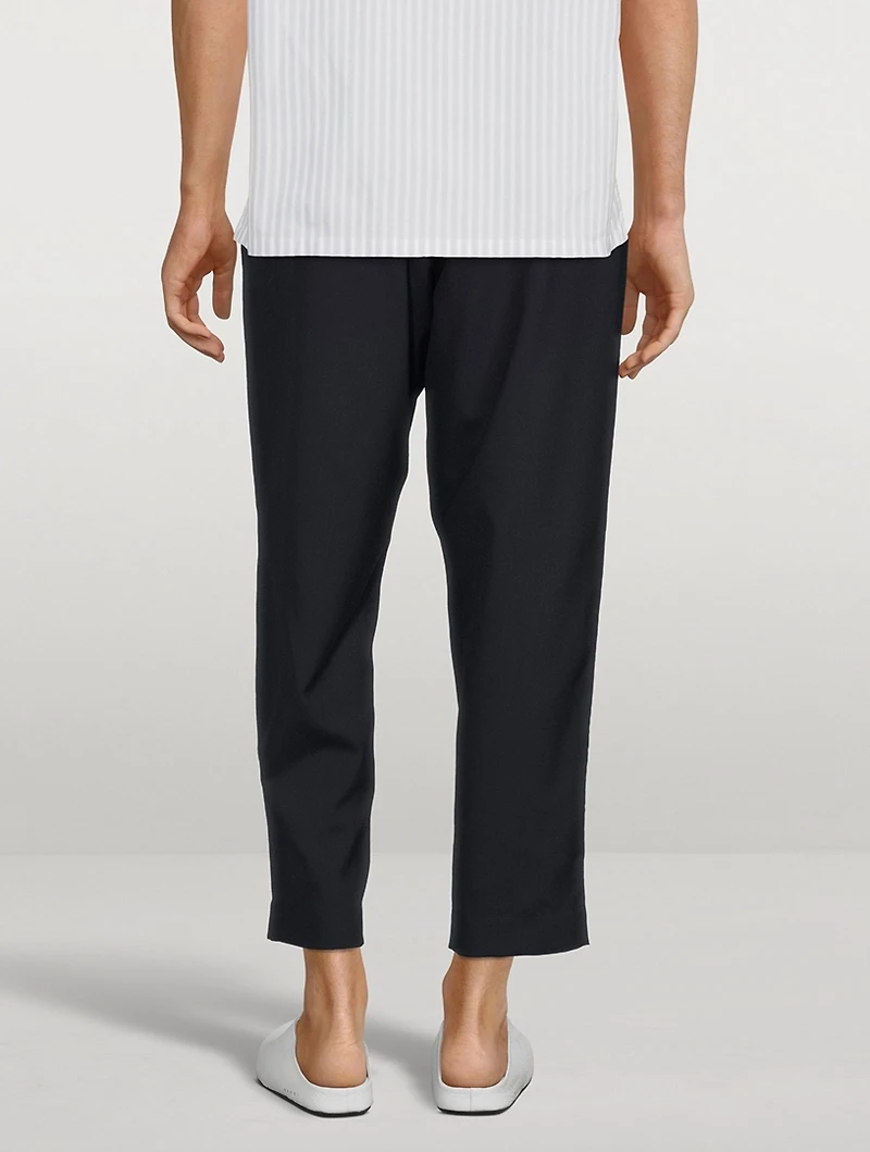 Tropical Wool Cropped Pants