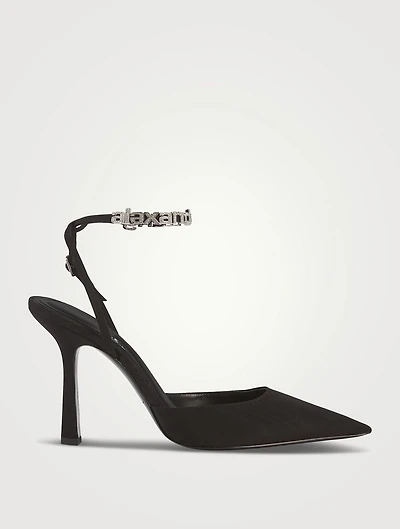 Delphine Embellished Ankle-Strap Pumps