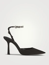 Delphine Embellished Ankle-Strap Pumps