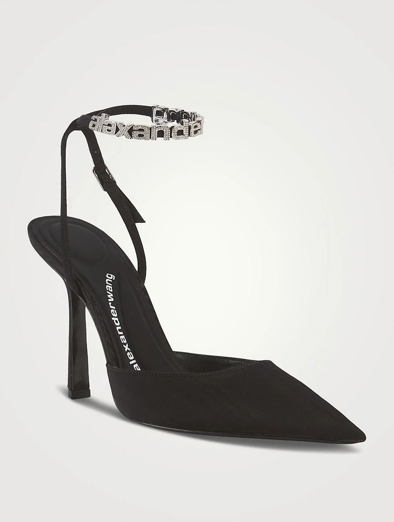 Delphine Embellished Ankle-Strap Pumps