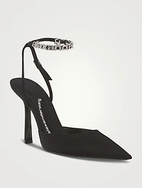 Delphine Embellished Ankle-Strap Pumps