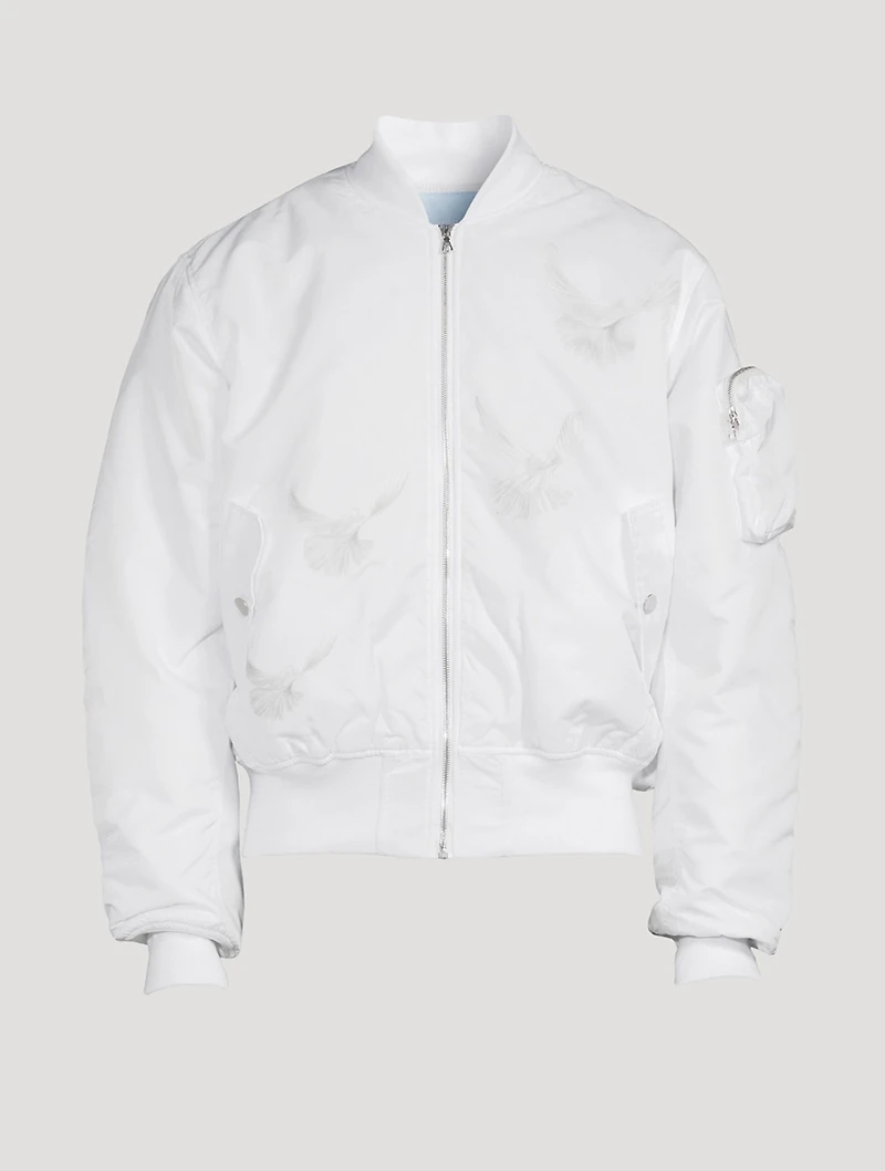 Singing Doves Bomber Jacket
