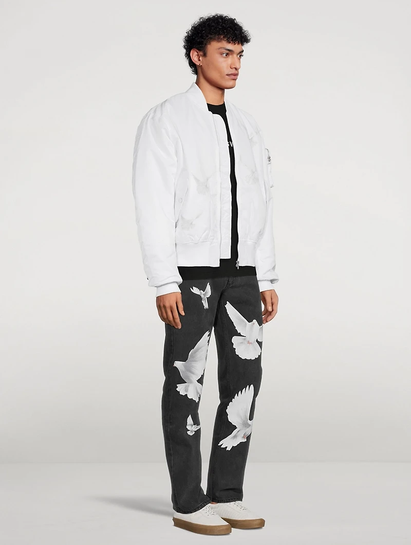 Singing Doves Bomber Jacket